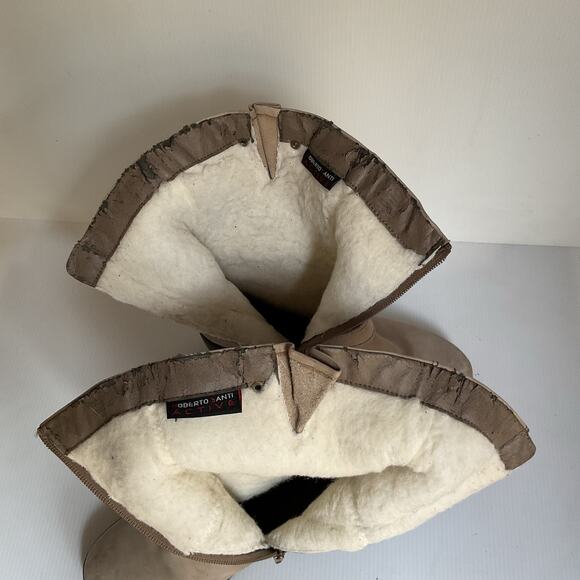 Roberto Santi Active TEX Leather Mid-Calf Boots – Beige EU 38 (US 7.5) - Picture 8 of 9